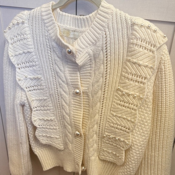 Chic Cream Cardigan with Pearl Details holidays - Picture 4 of 6